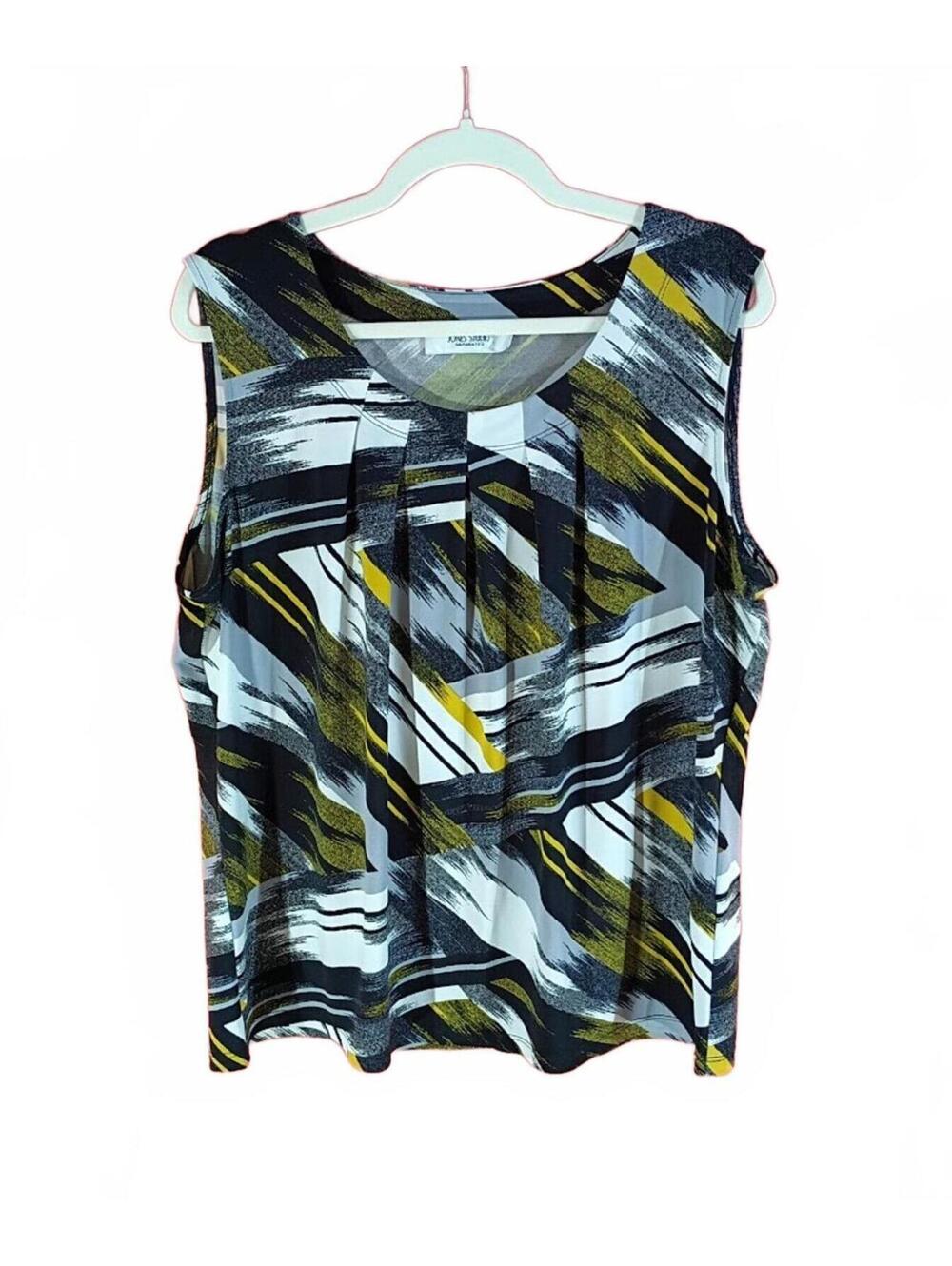 Jones Studio Sleeveless Abstract Print Top